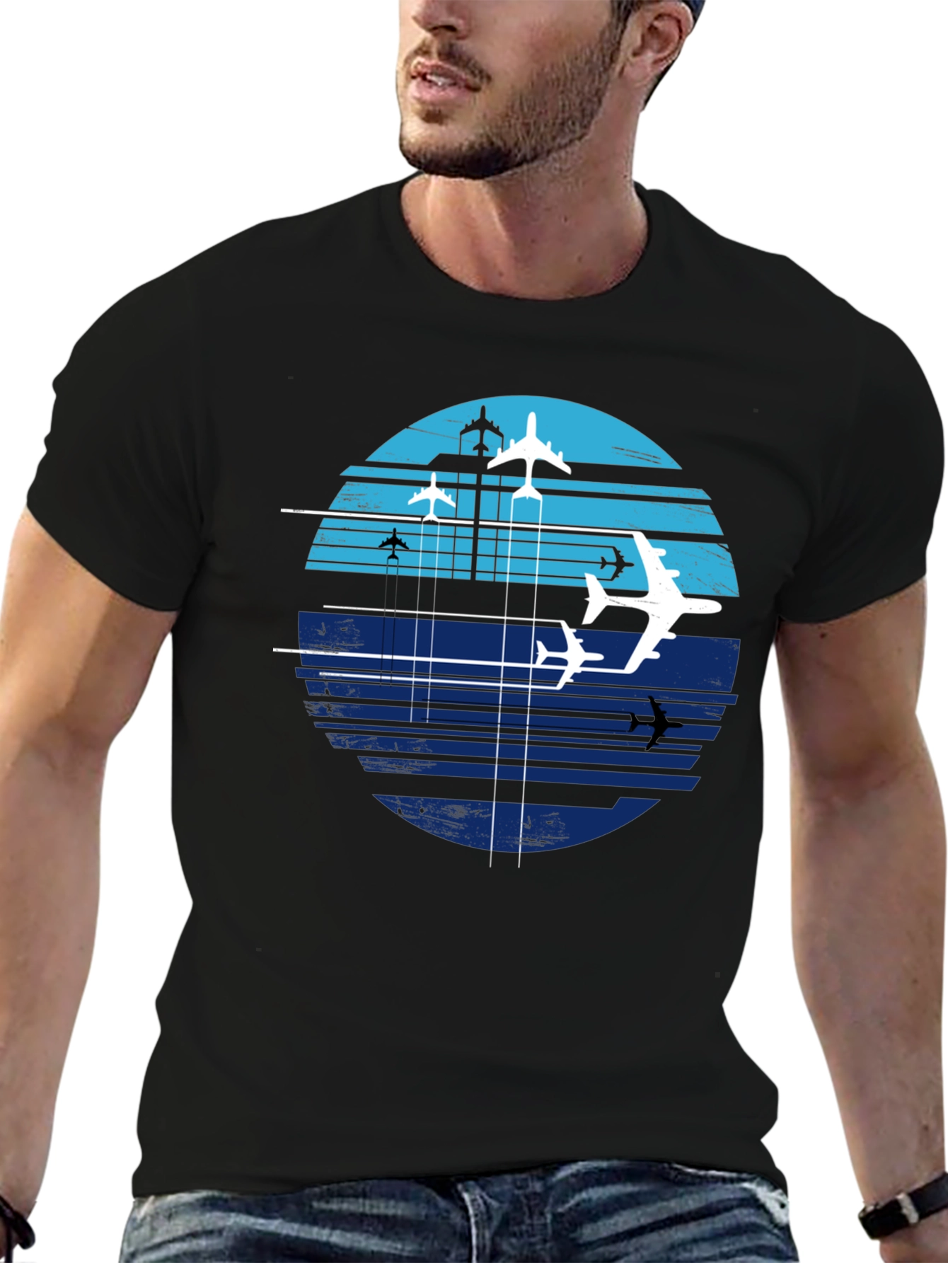 Aviation Airplane T-Shirt - Sky High Design