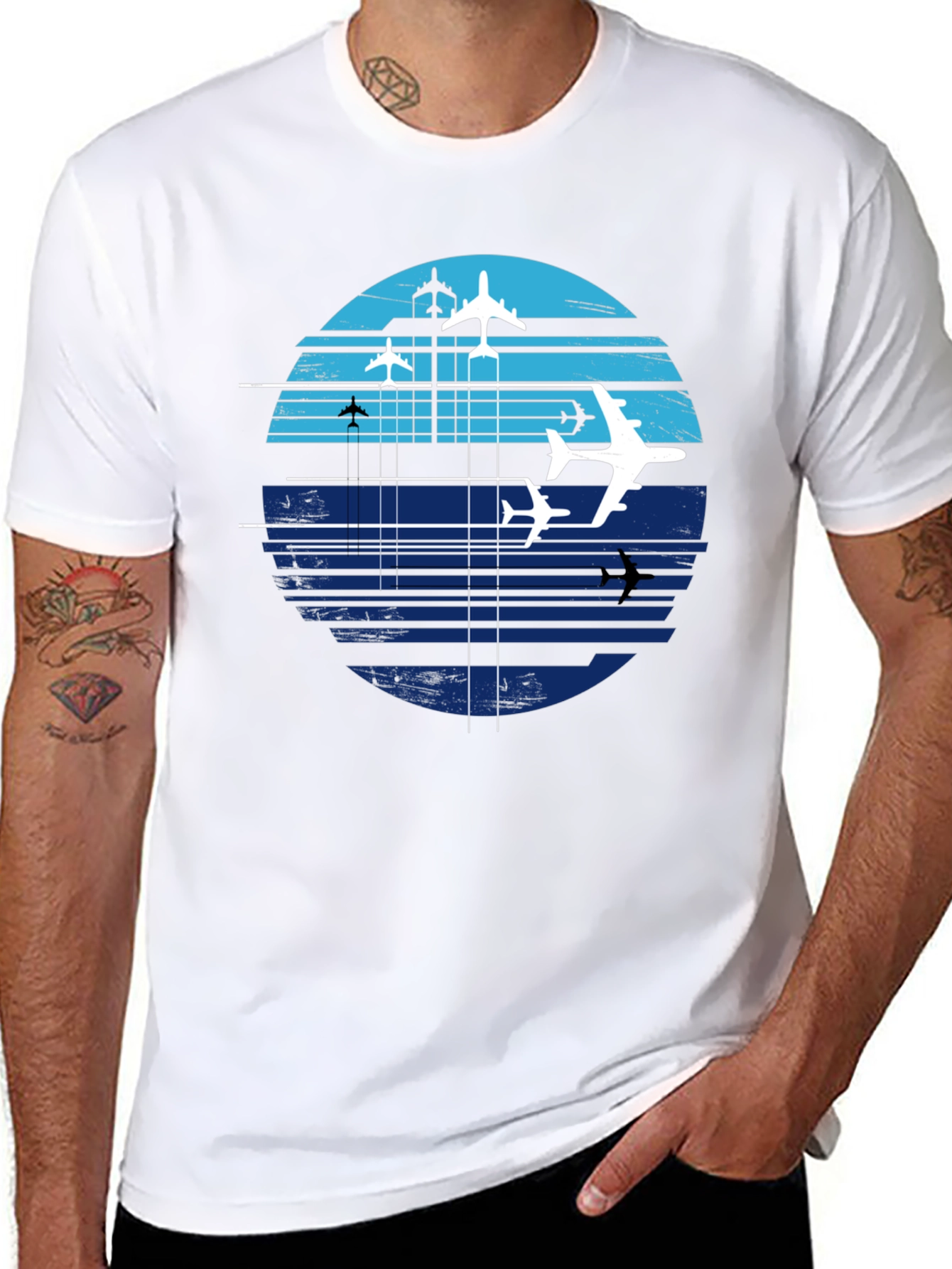 Aviation Airplane T-Shirt - Sky High Design