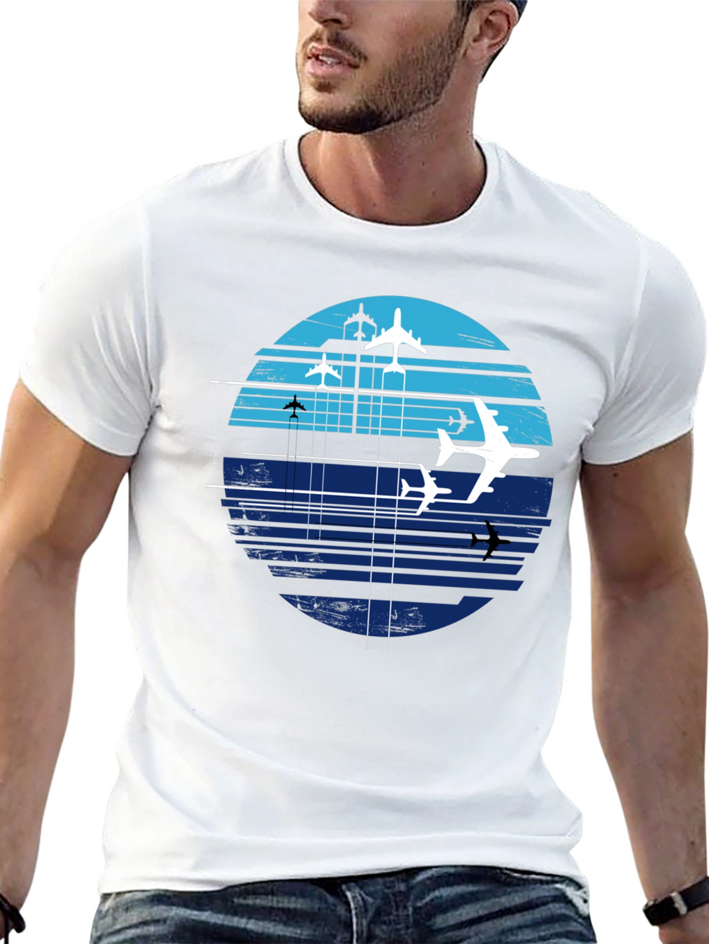 Aviation Airplane T-Shirt - Sky High Design