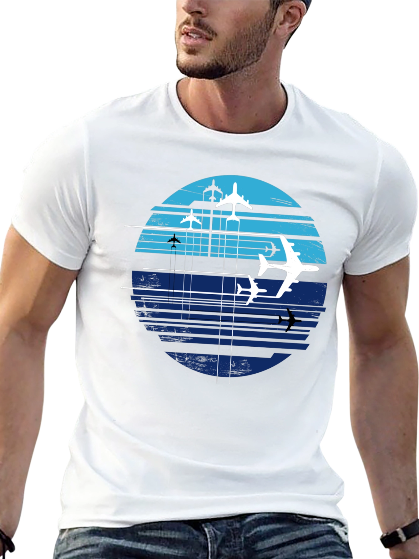 Aviation Airplane T-Shirt - Sky High Design