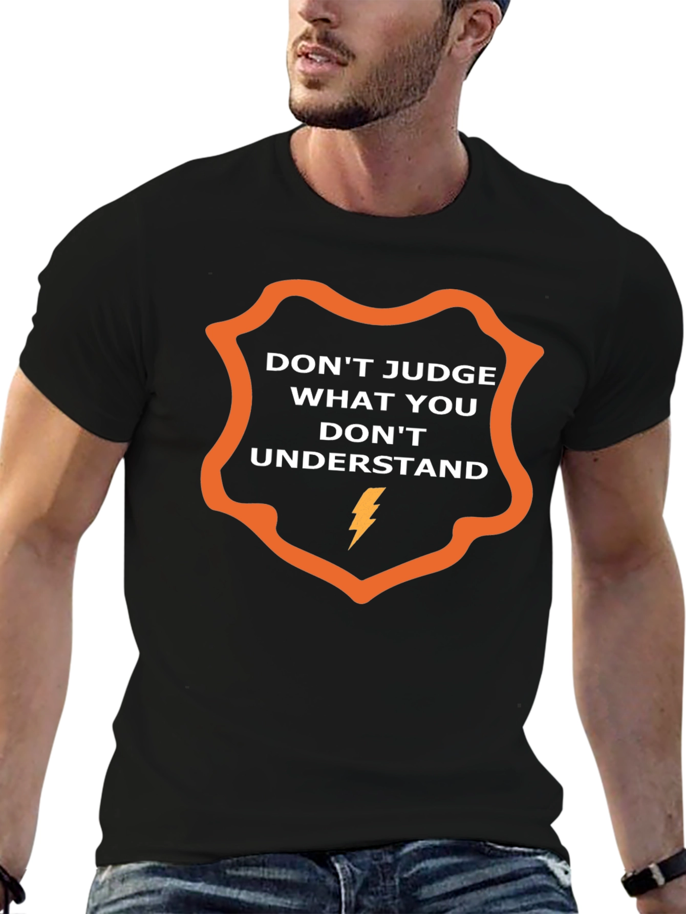 Dont Judge Graphic T-Shirt - Stylish Slogan Tee