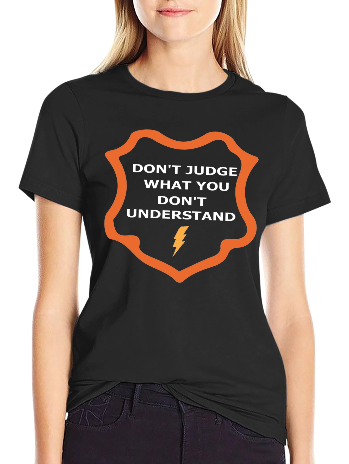 Dont Judge Graphic T-Shirt - Stylish Slogan Tee