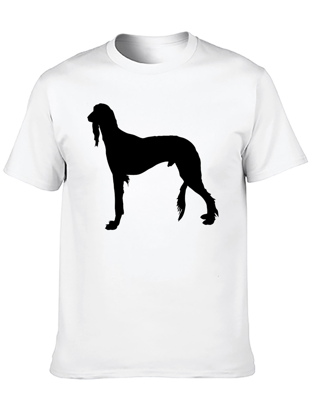 Afghan Hound Silhouette Black T-Shirt