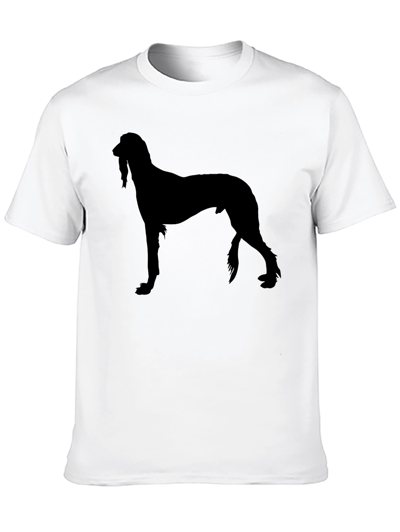 Afghan Hound Silhouette Black T-Shirt