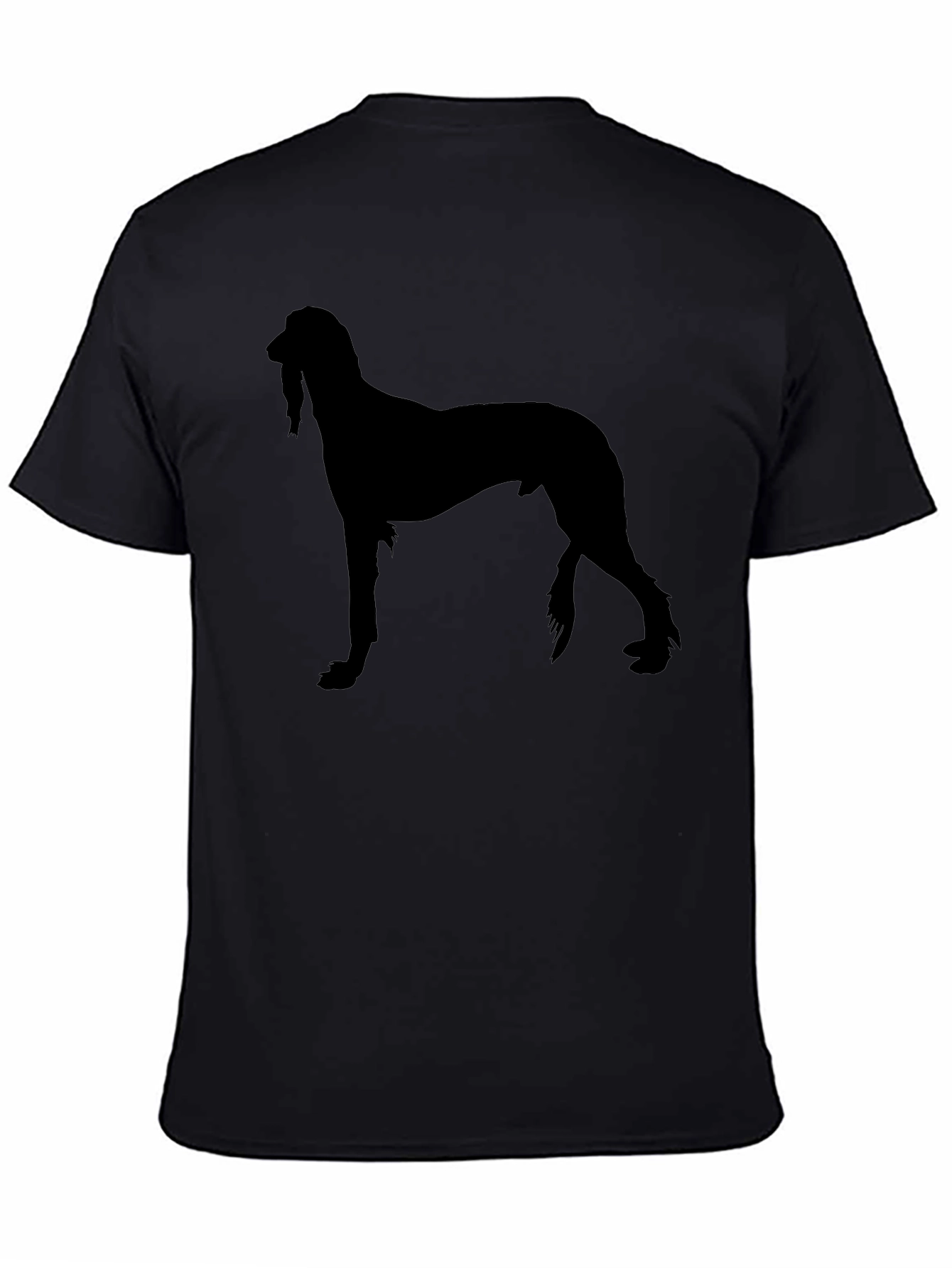 Afghan Hound Silhouette Black T-Shirt