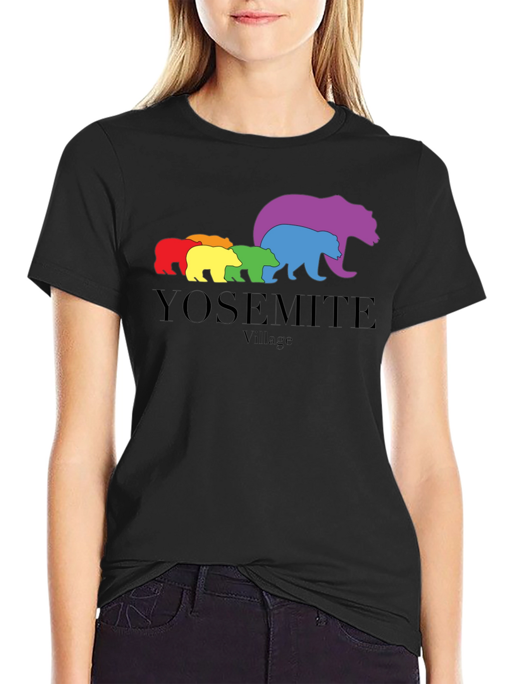 Yosemite Village Rainbow Bear T-Shirt