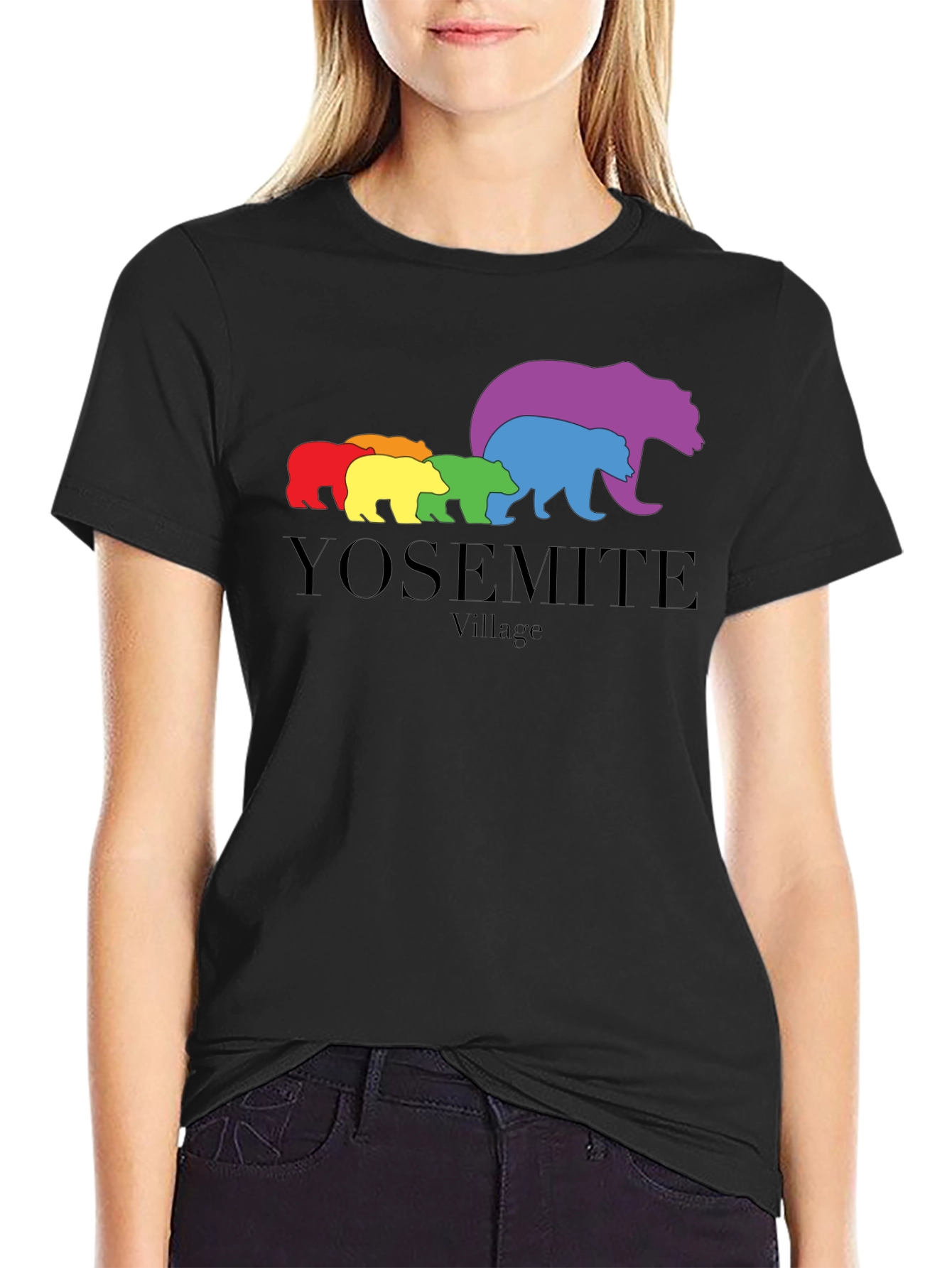 Yosemite Village Rainbow Bear T-Shirt