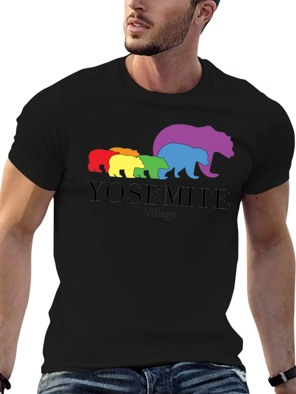 Yosemite Village Rainbow Bear T-Shirt