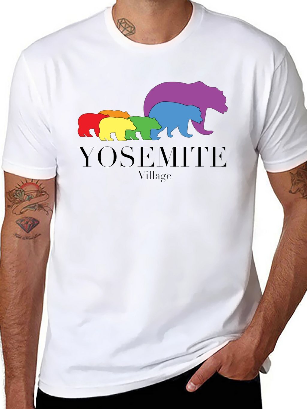 Yosemite Village Rainbow Bear T-Shirt