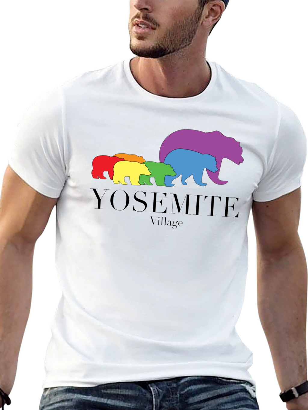 Yosemite Village Rainbow Bear T-Shirt