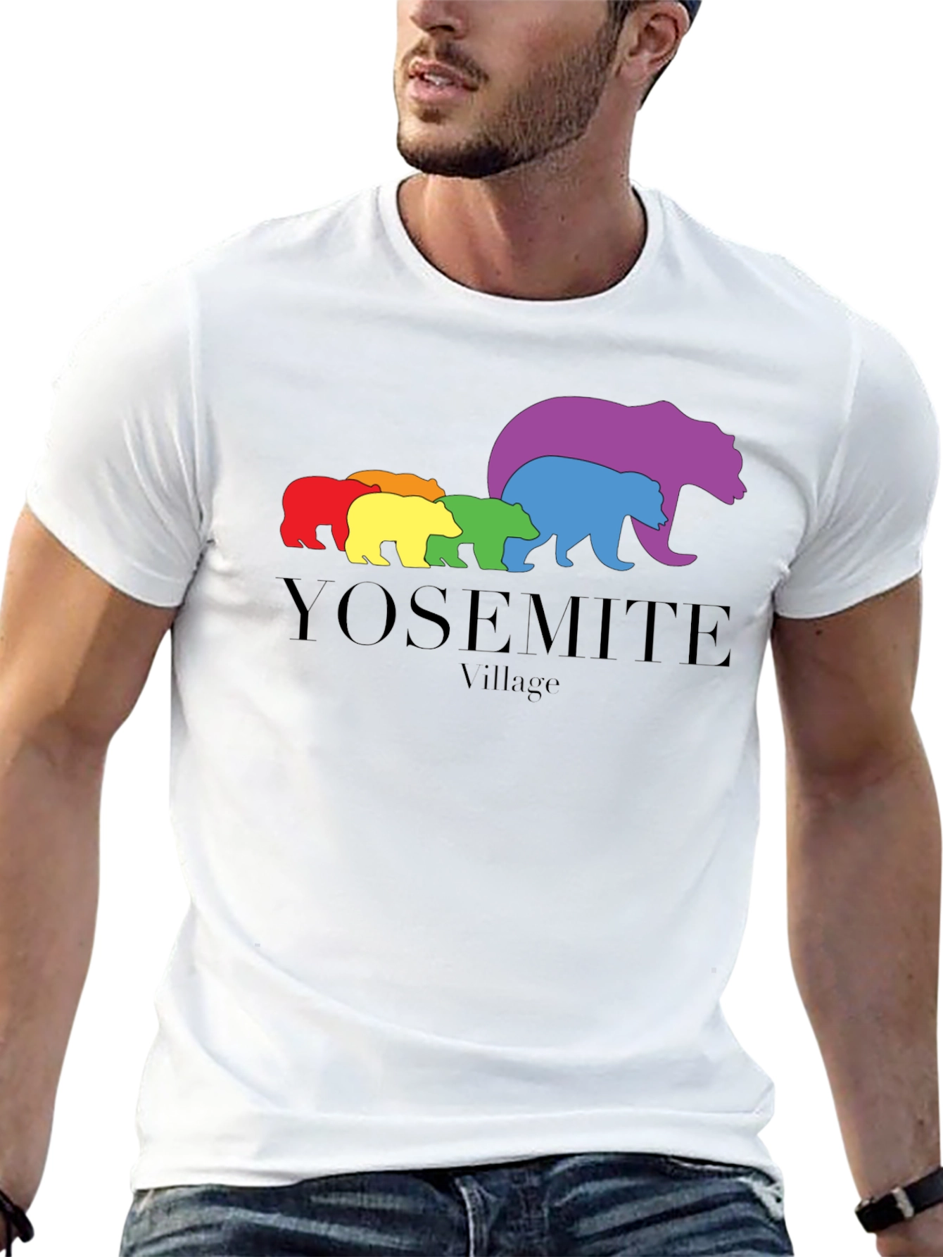 Yosemite Village Rainbow Bear T-Shirt
