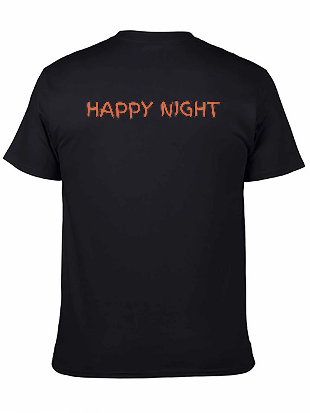 Happy Night Graphic Tee - Black Cotton T-Shirt