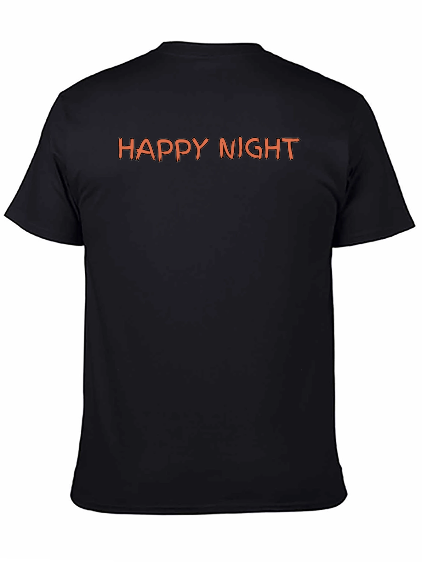 Happy Night Graphic Tee - Black Cotton T-Shirt