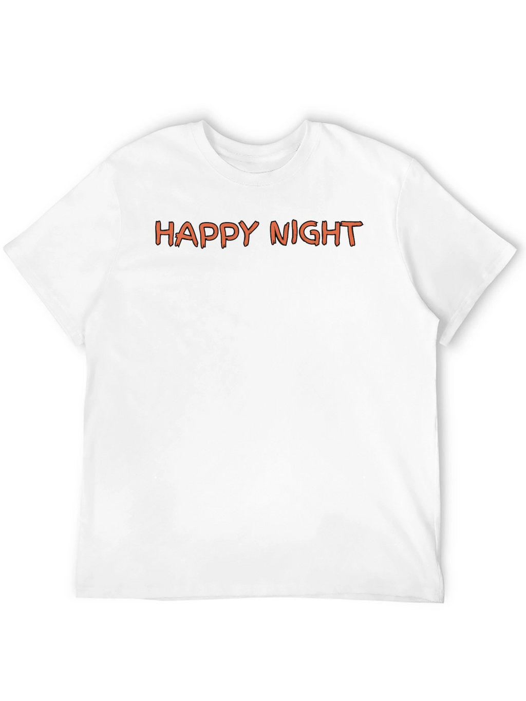Happy Night Graphic Tee - Black Cotton T-Shirt