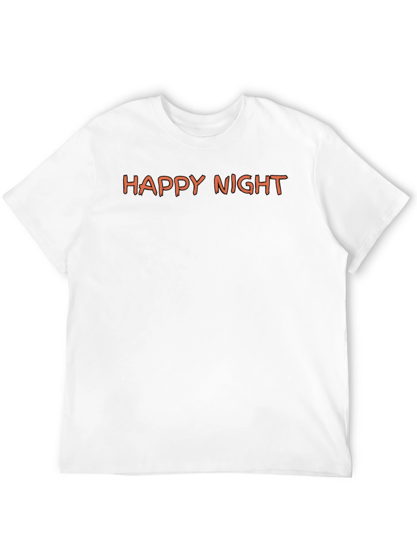 Happy Night Graphic Tee - Black Cotton T-Shirt