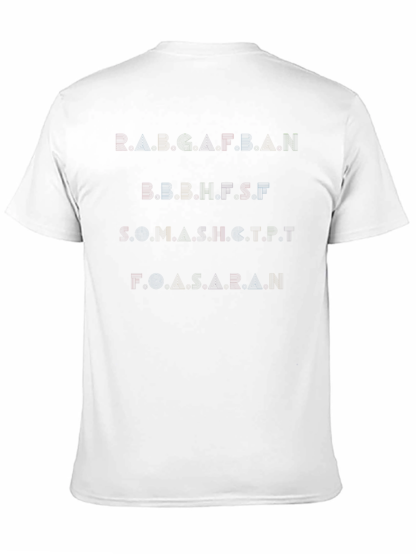 Abstract Text Graphic Black T-Shirt