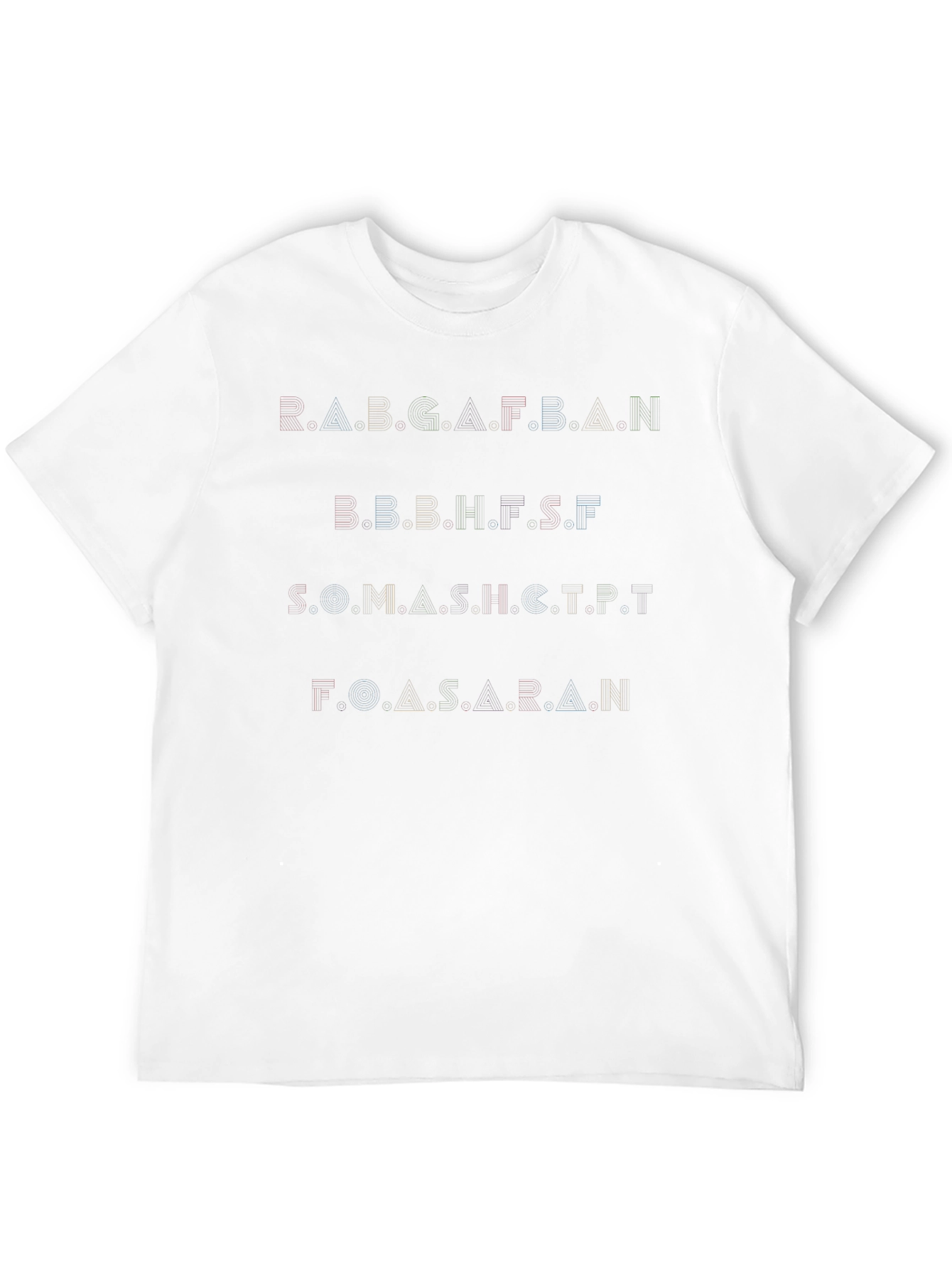 Abstract Text Graphic Black T-Shirt