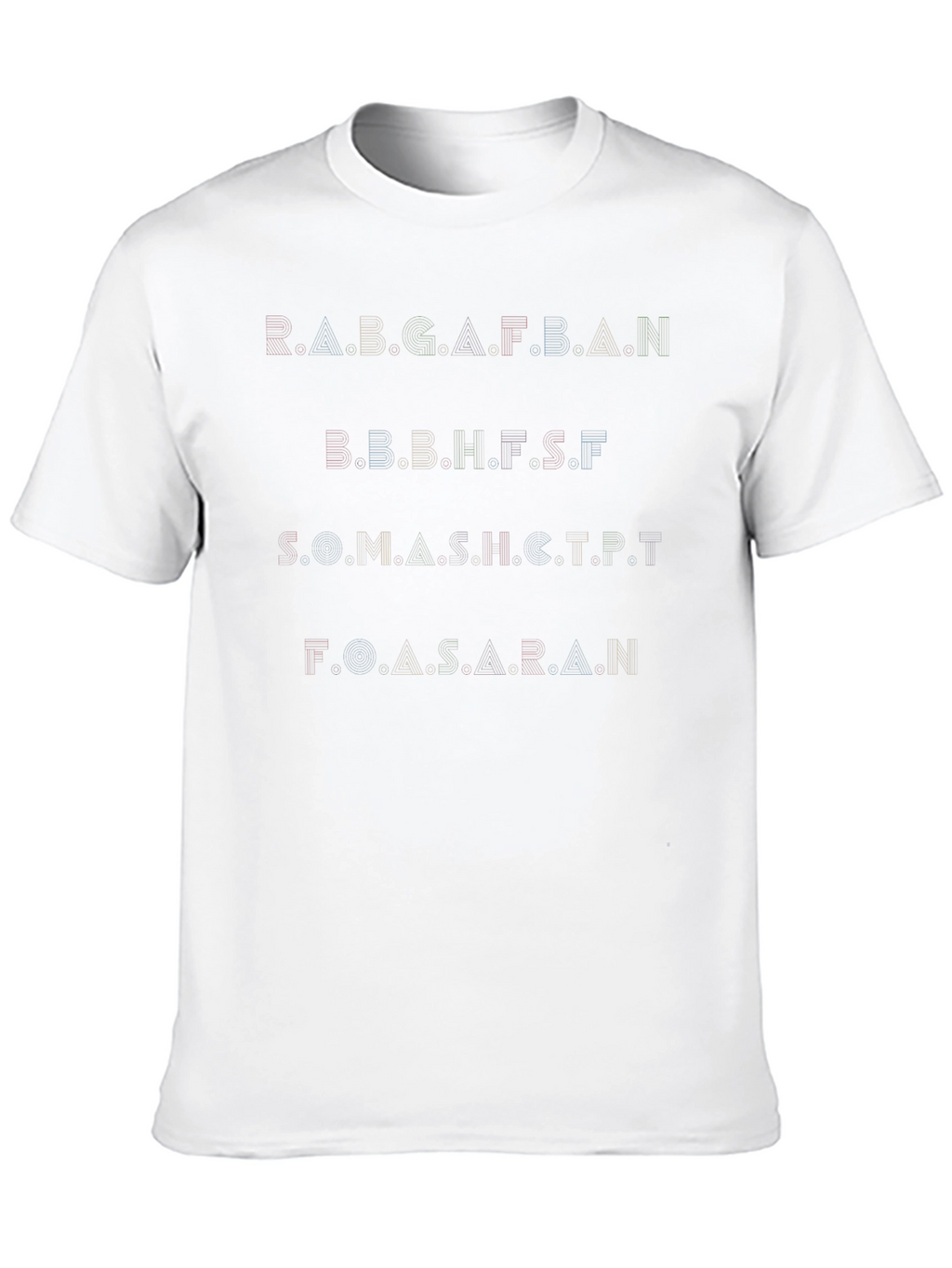 Abstract Text Graphic Black T-Shirt