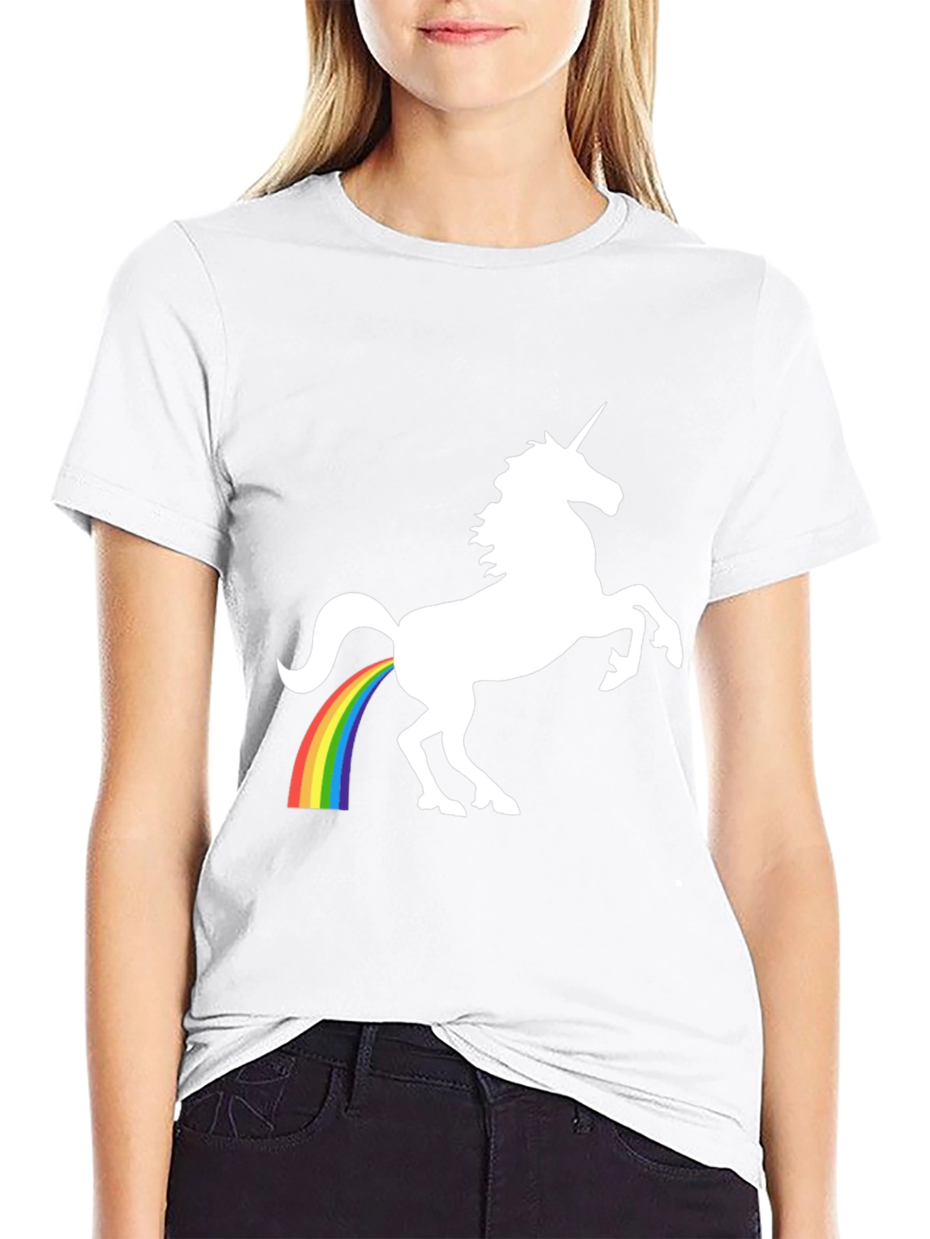 Unicorn Rainbow Poop T-Shirt - Black