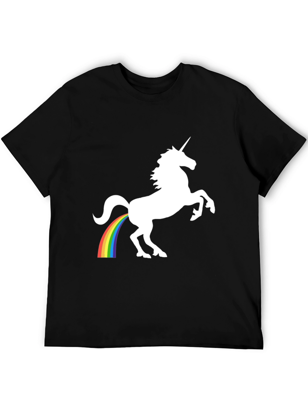 Unicorn Rainbow Poop T-Shirt - Black