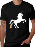 Unicorn Rainbow Poop T-Shirt - Black