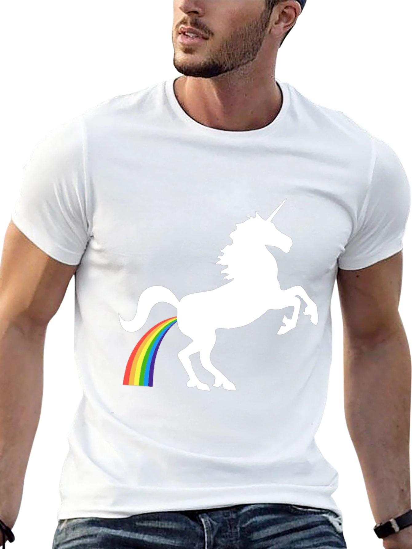 Unicorn Rainbow Poop T-Shirt - Black