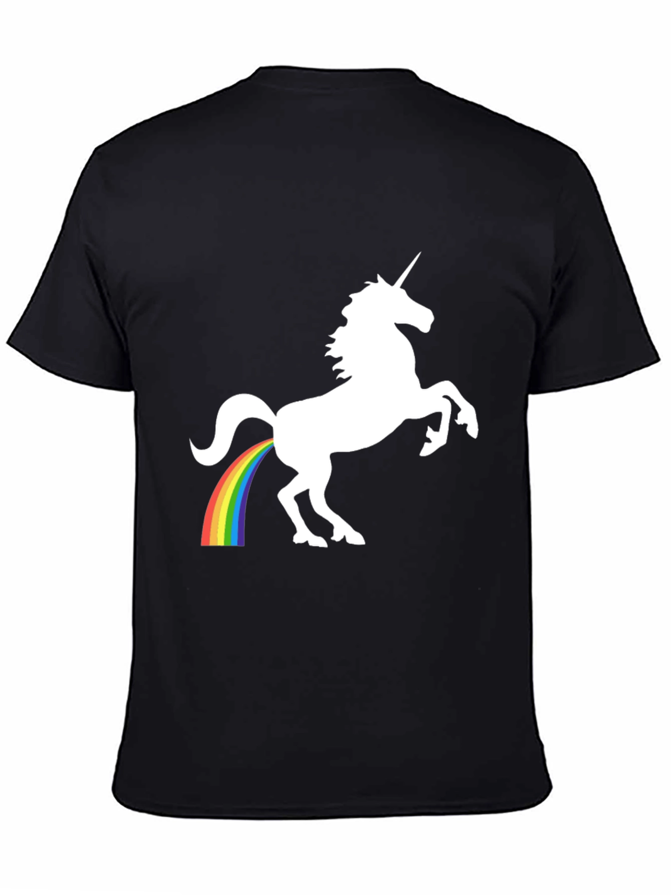 Unicorn Rainbow Poop T-Shirt - Black