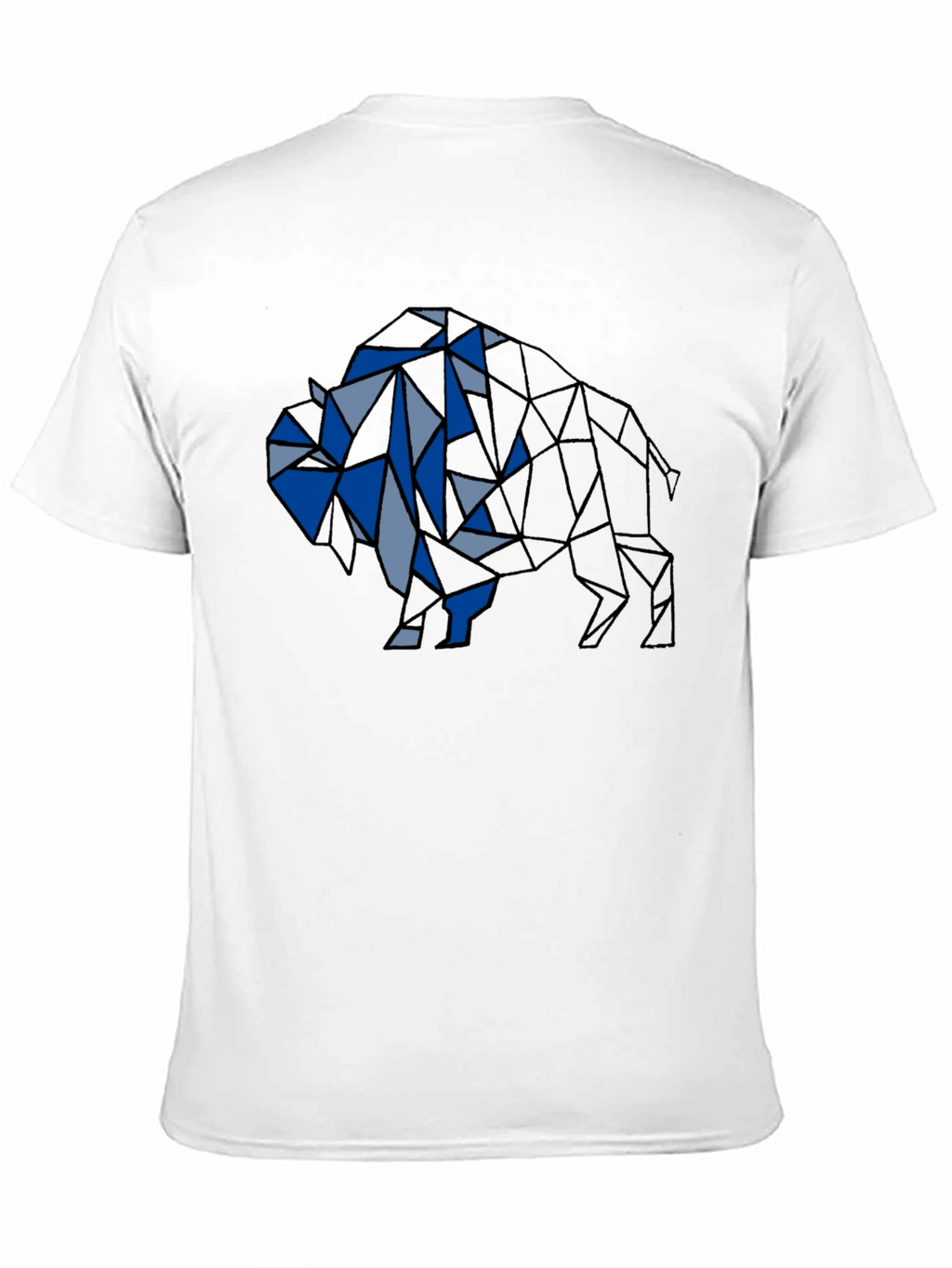 Geometric Buffalo Graphic Tee - Black