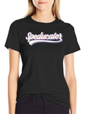 Speducator Graphic T-Shirt - Black Cotton Blend