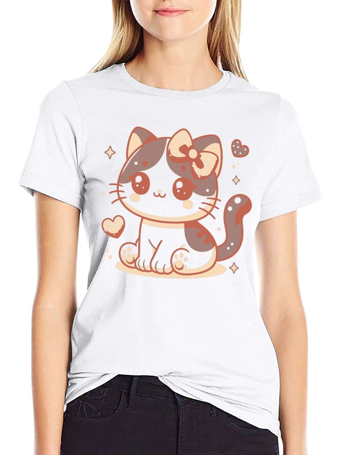 Kawaii Kitty T-Shirt - Cute Cat Design
