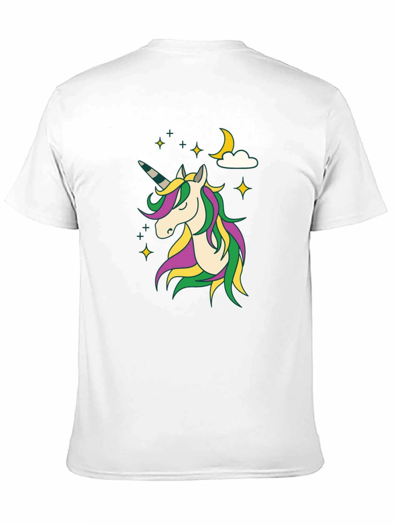 Unicorn Graphic Print Crew Neck Tee