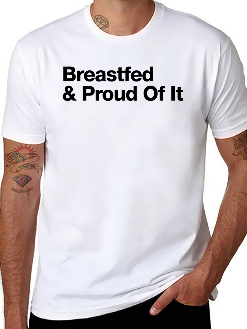 Breastfed & Proud Of It Black Graphic Tee