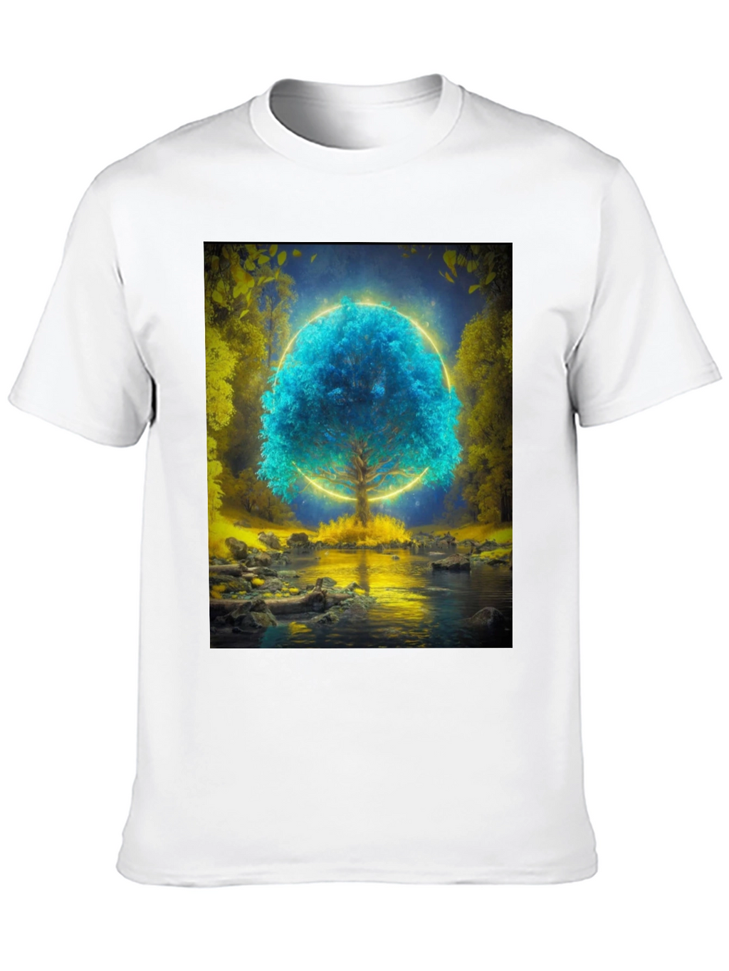 Mystic Tree Graphic T-Shirt - Black