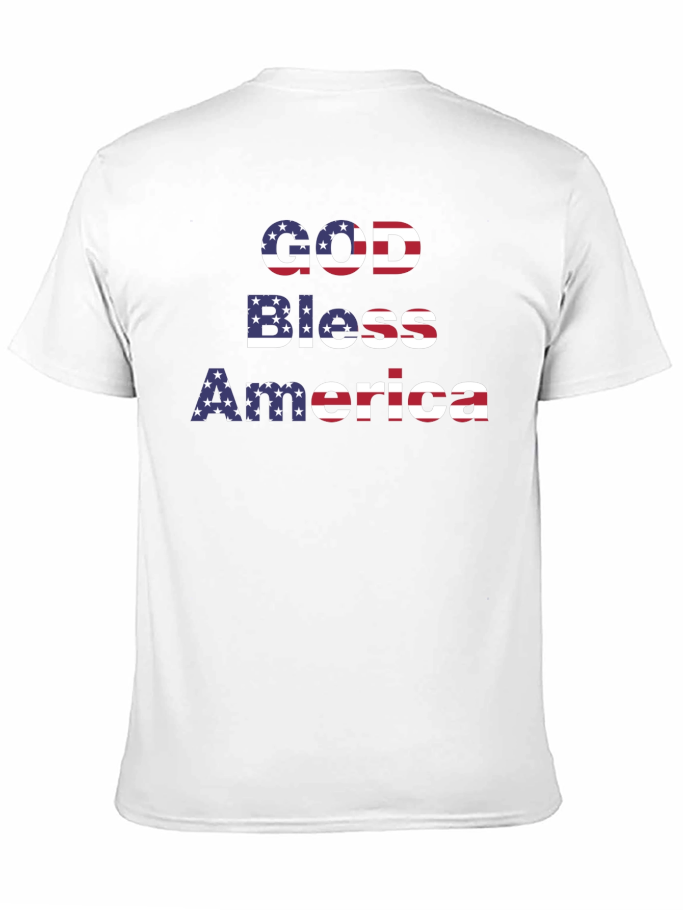 God Bless America Graphic T-Shirt - Patriotic USA Flag Design