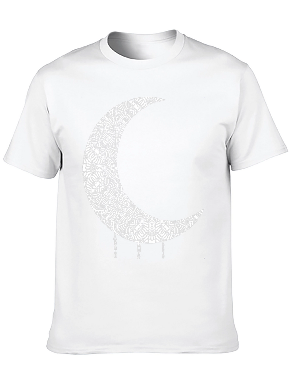 Boho Moon Mandala Graphic Black T-Shirt