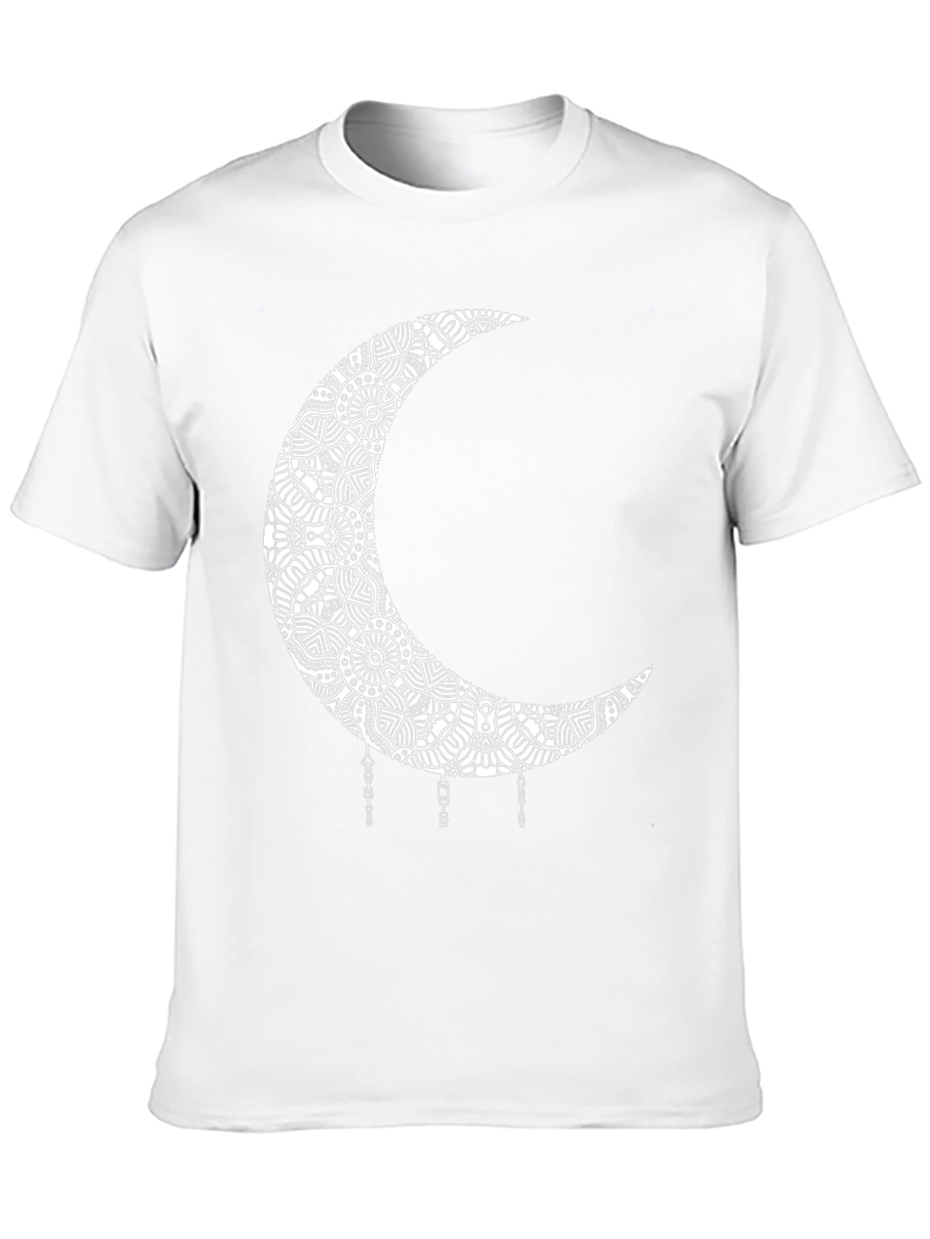Boho Moon Mandala Graphic Black T-Shirt