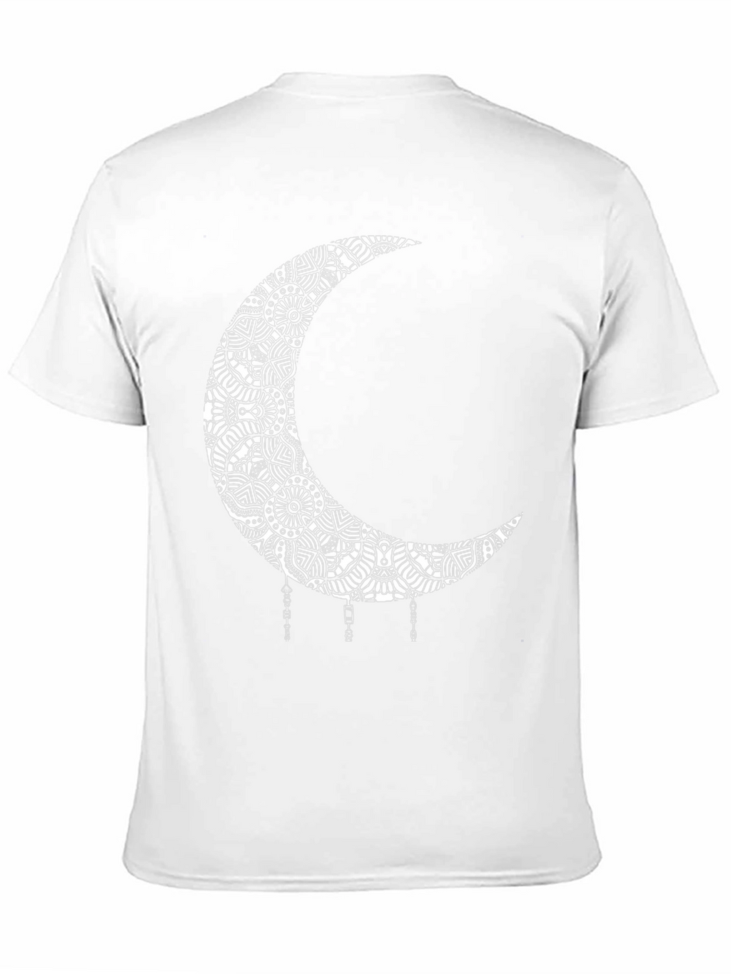 Boho Moon Mandala Graphic Black T-Shirt