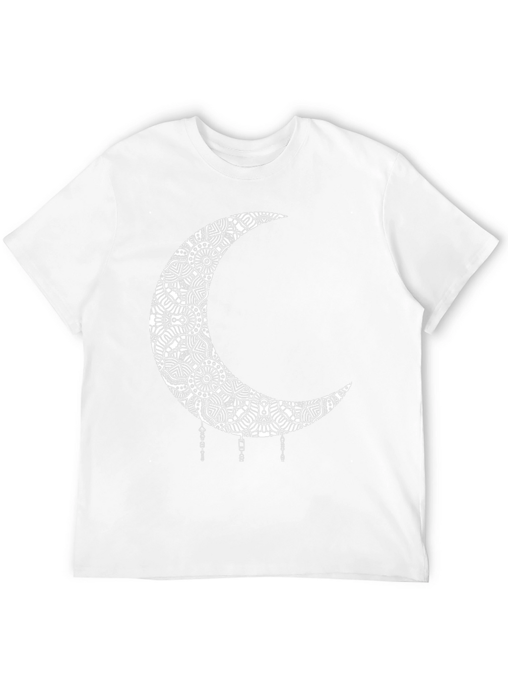 Boho Moon Mandala Graphic Black T-Shirt
