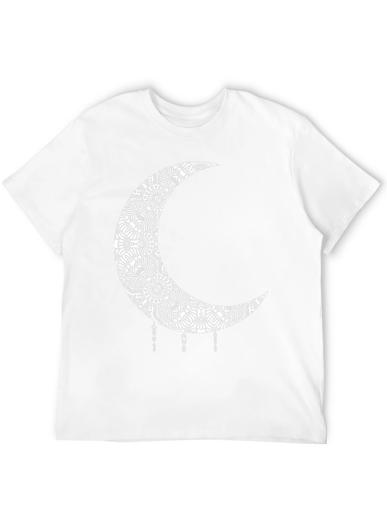 Boho Moon Mandala Graphic Black T-Shirt