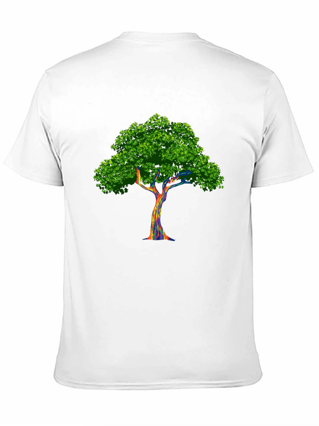 Rainbow Tree Graphic Black T-Shirt