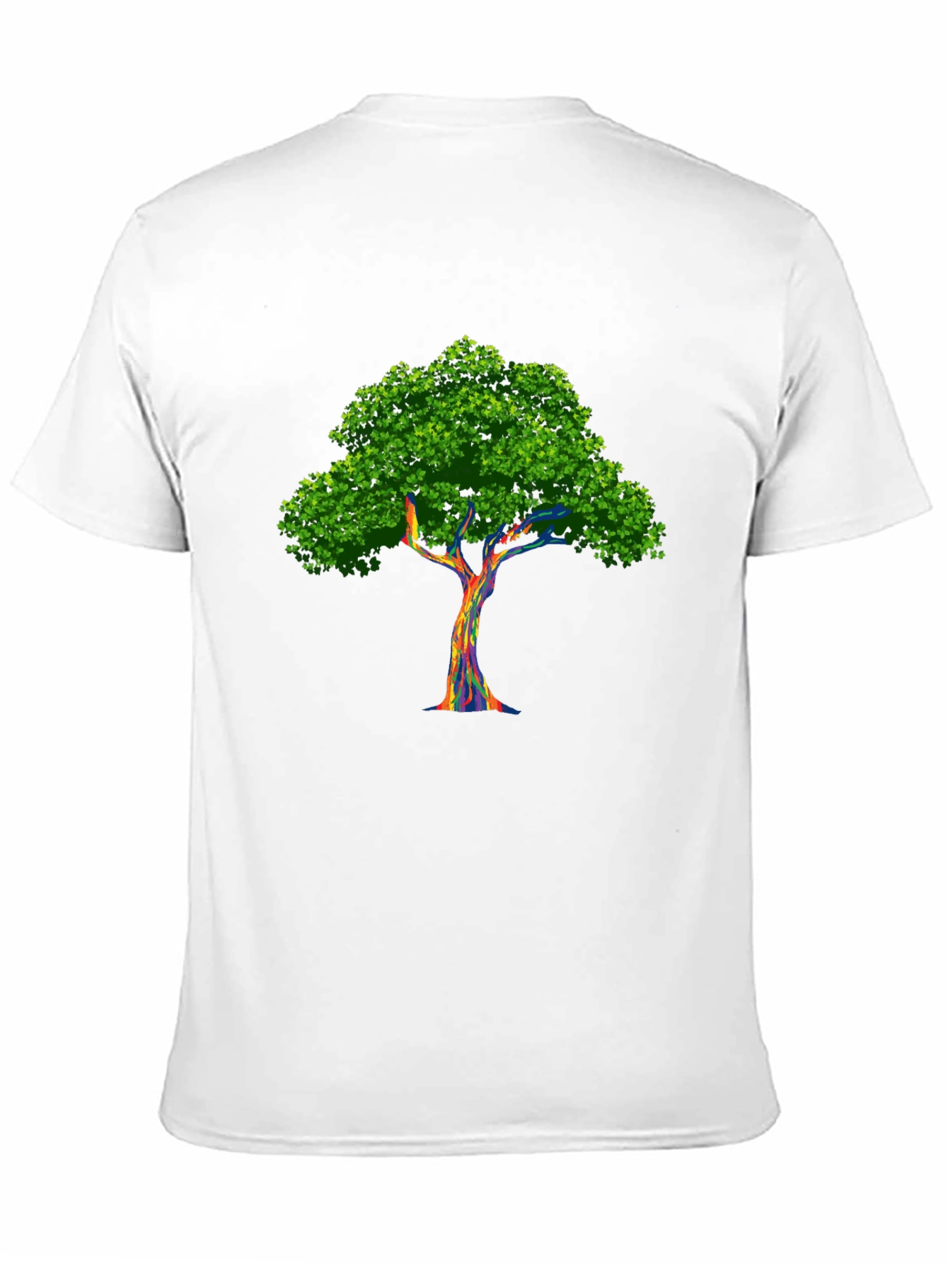 Rainbow Tree Graphic Black T-Shirt