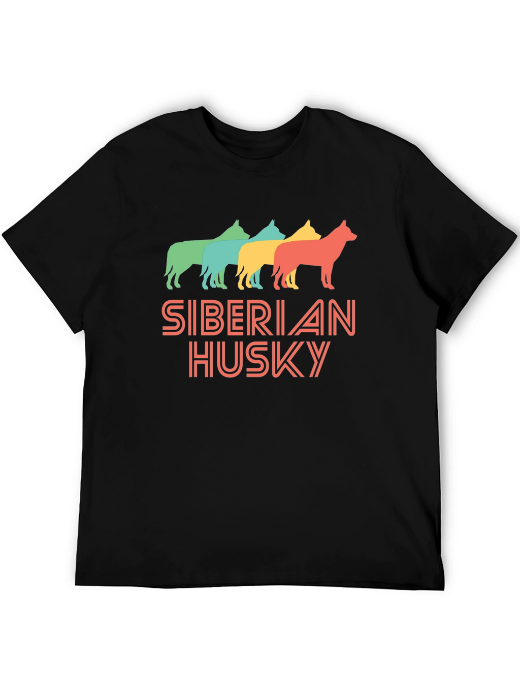 Siberian Husky Retro Style T-Shirt