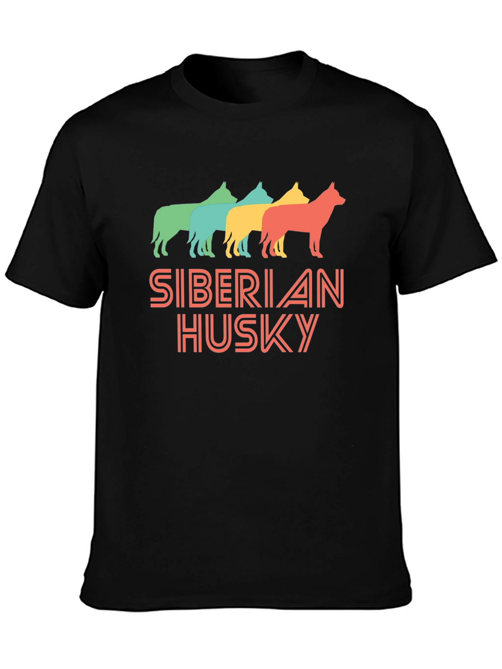 Siberian Husky Retro Style T-Shirt