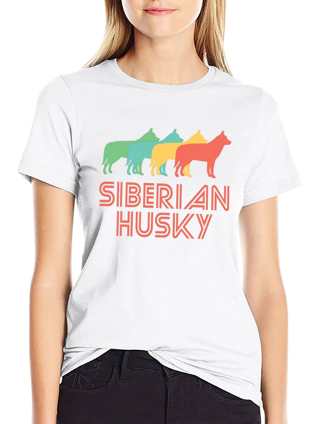Siberian Husky Retro Style T-Shirt