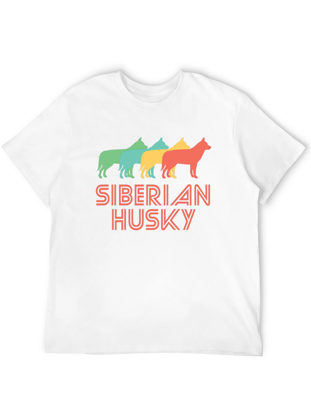 Siberian Husky Retro Style T-Shirt