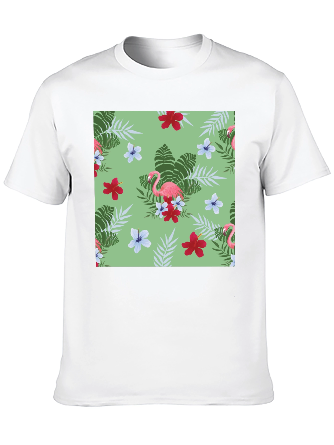 Tropical Flamingo Print T-Shirt
