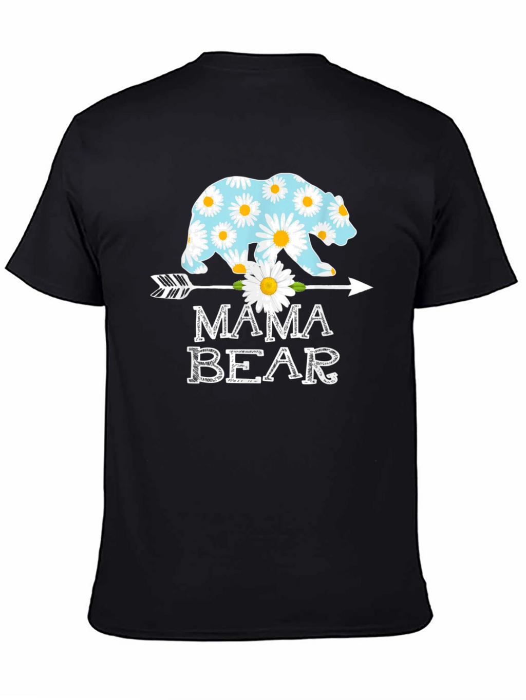 Mama Bear Graphic T-Shirt with Daisy Bear Design