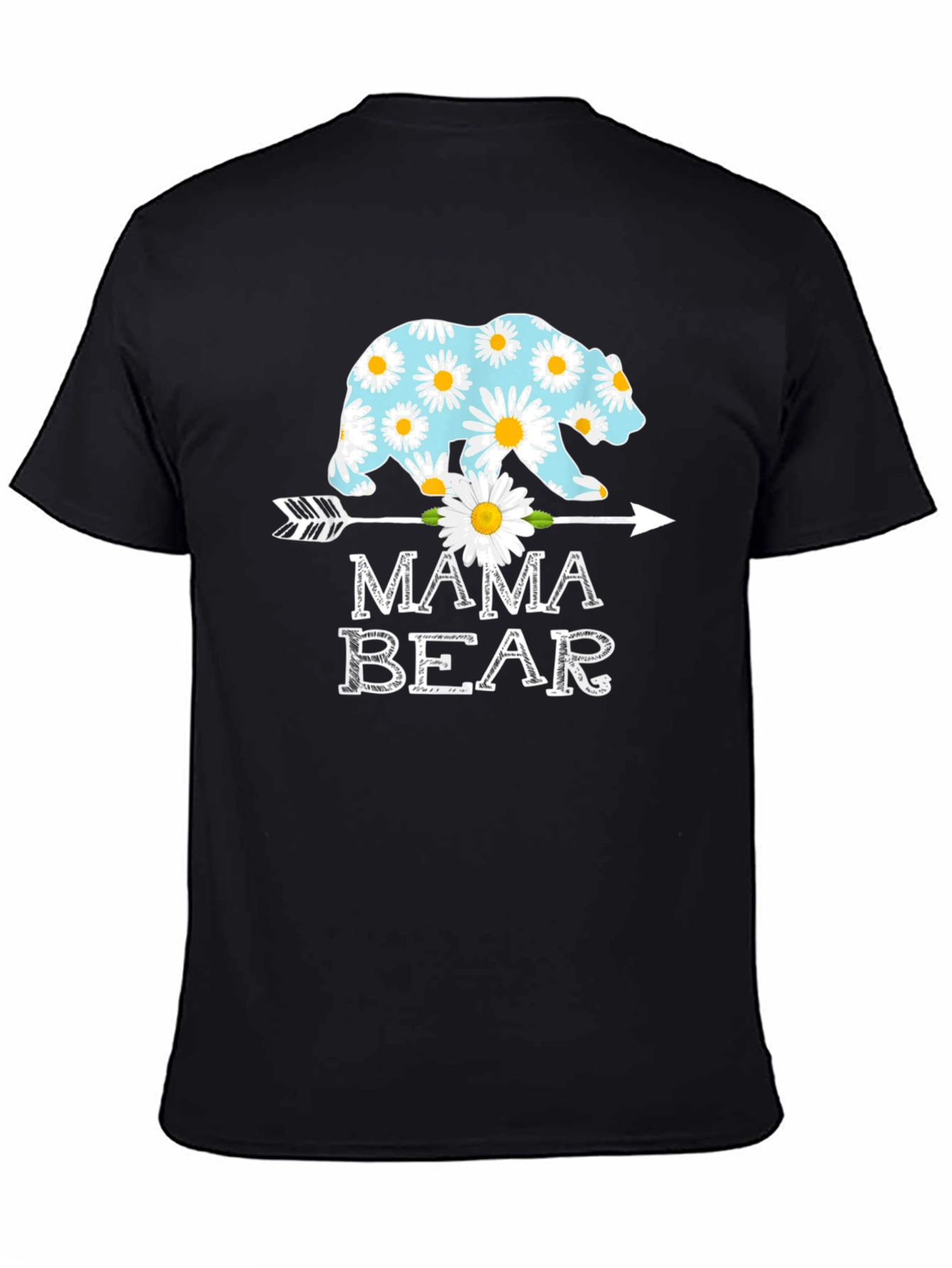 Mama Bear Graphic T-Shirt with Daisy Bear Design