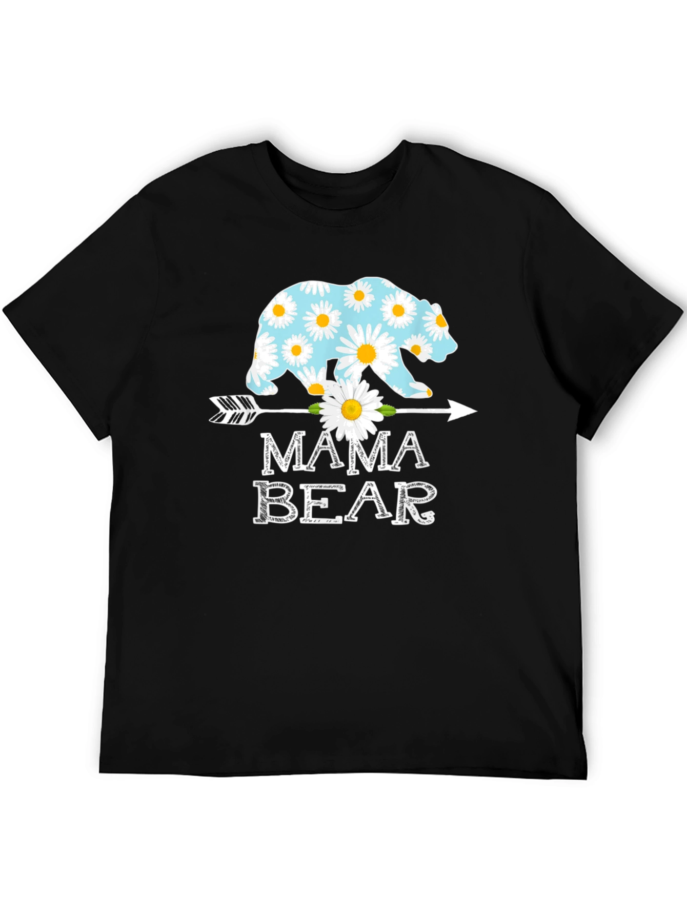 Mama Bear Graphic T-Shirt with Daisy Bear Design