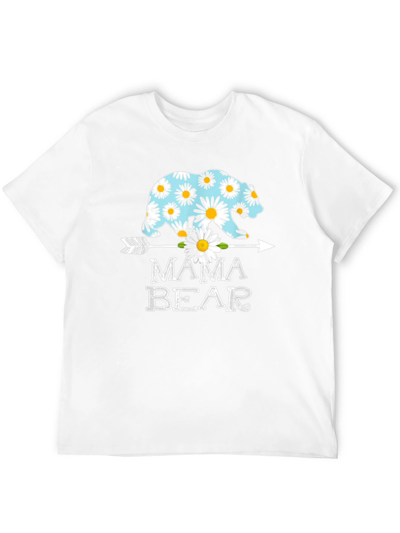 Mama Bear Graphic T-Shirt with Daisy Bear Design